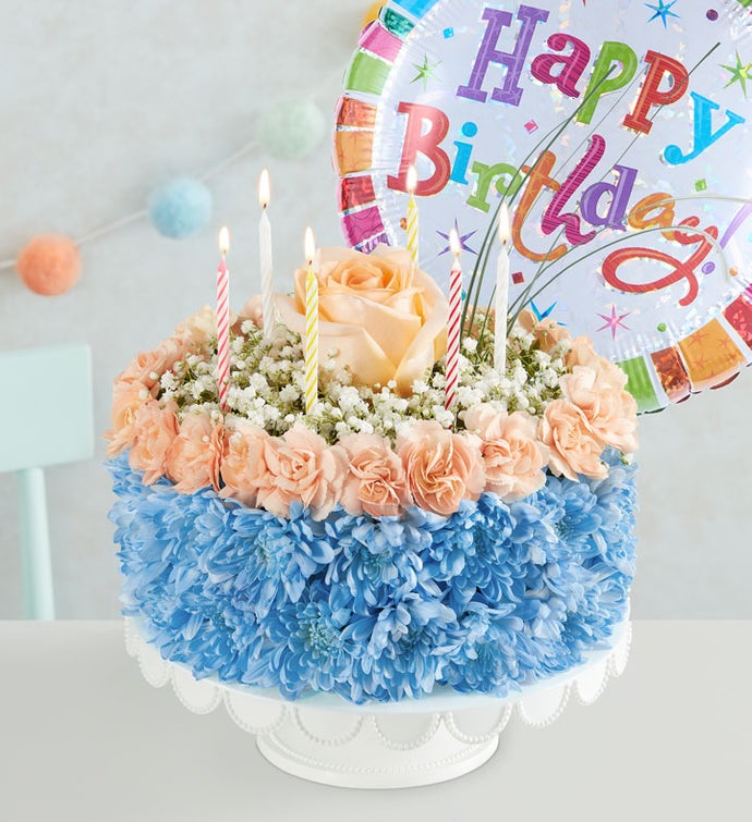 Birthday Wishes Flower Cake® Coastal